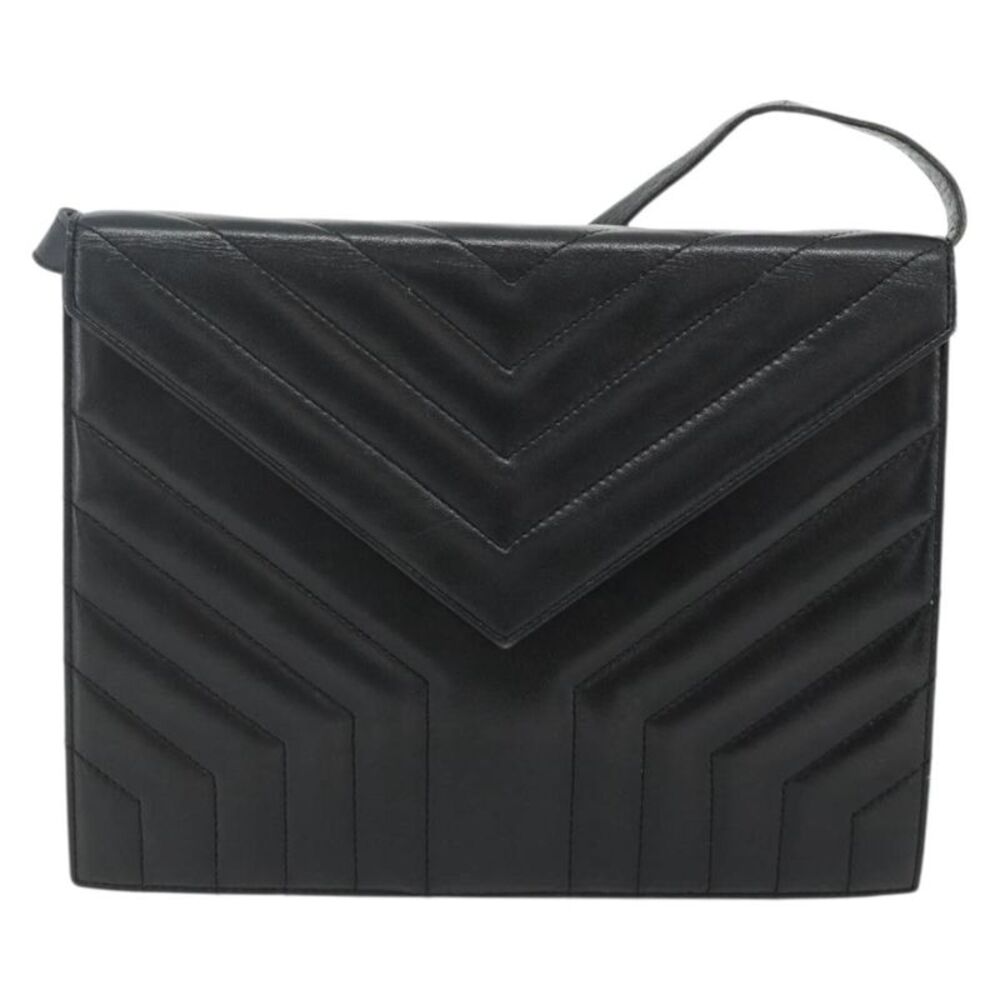 Saint Laurent Loulou Nm Matelasse Chevron Leather Black Leather Shoulder Bag Bag
